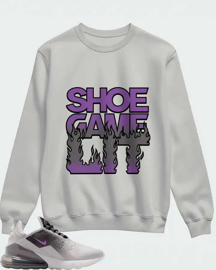 Nike Air Max 270 Photon Dust Bright Violet Matching Sweatshirt