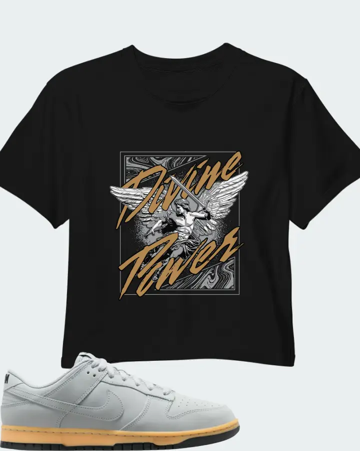 Nike Dunk Low SE Wolf Grey Gum Matching Crop Top
