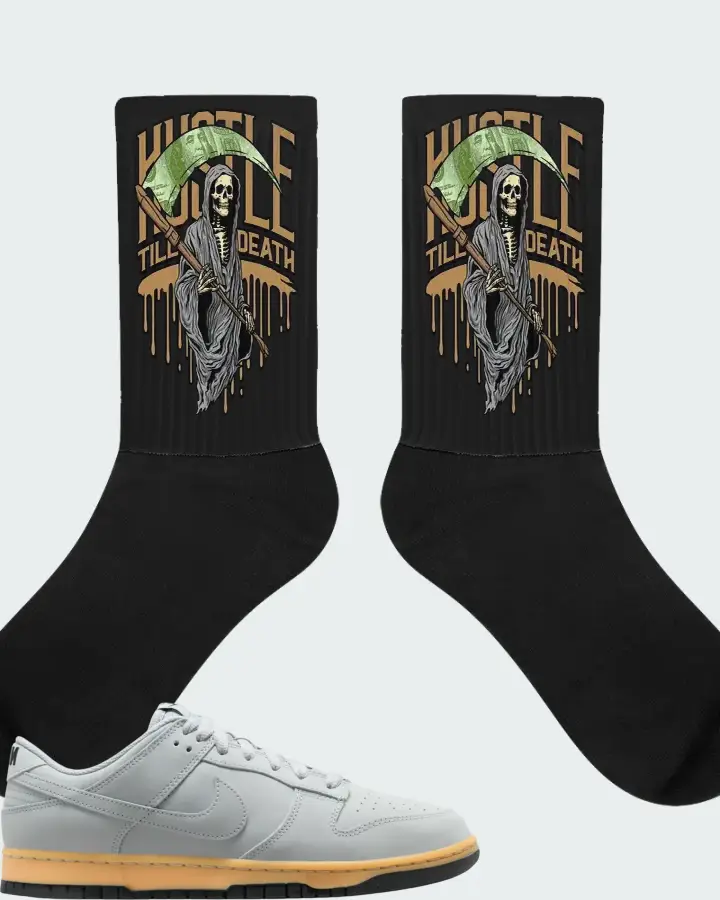 Nike Dunk Low SE Wolf Grey Gum Matching Socks