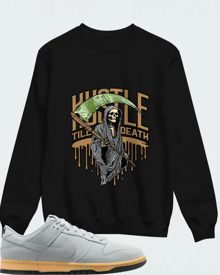 Nike Dunk Low SE Wolf Grey Gum Matching Sweatshirt
