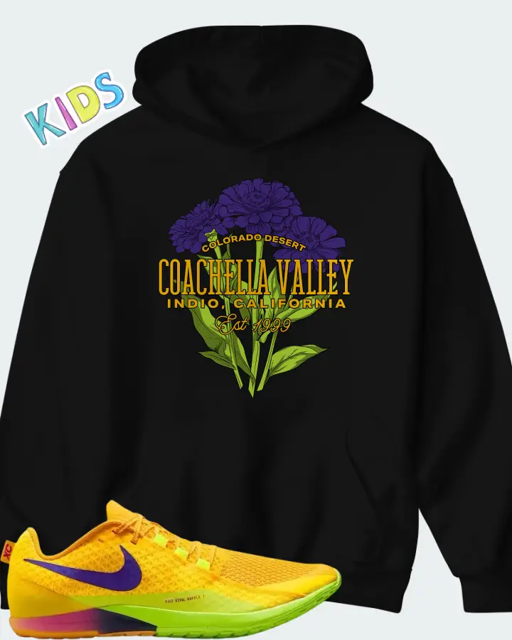 Nike Zoom Rival Waffle 7 Citron Pulse Matching Kid's Hoodie