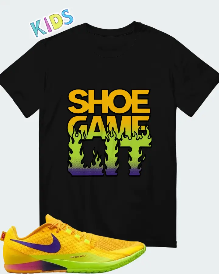 Nike Zoom Rival Waffle 7 Citron Pulse Matching Kid's T-Shirt