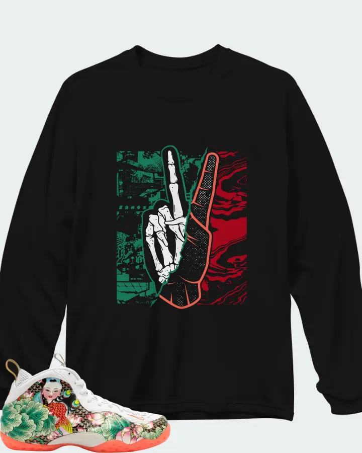 Nike Air Foamposite One Tianjin 2.0 Matching Long Sleeve T-Shirt
