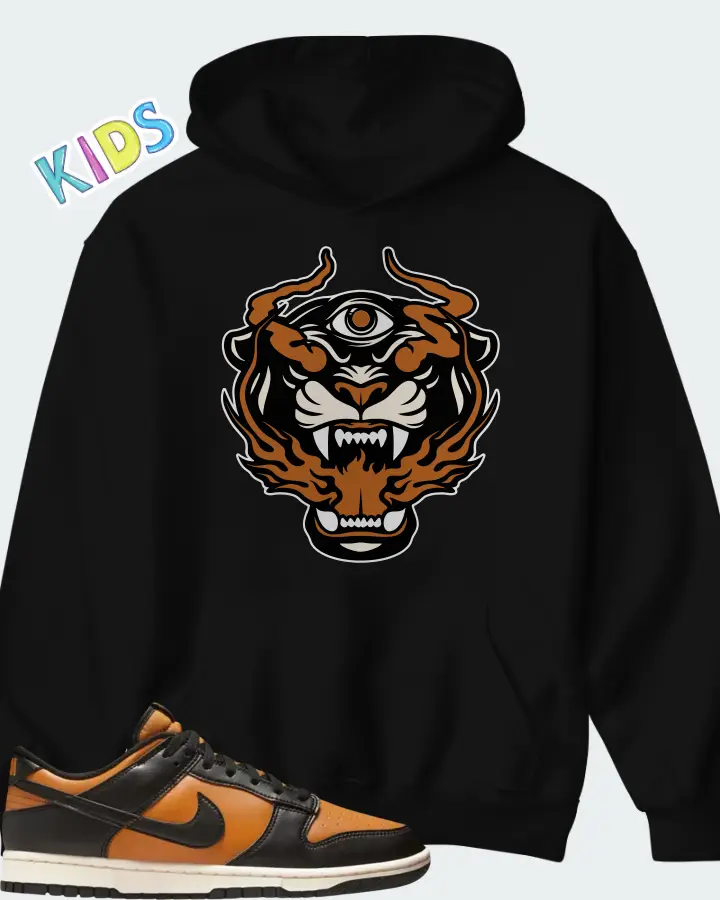 Nike Dunk Low Black Desert Ochre Matching Kid's Hoodie