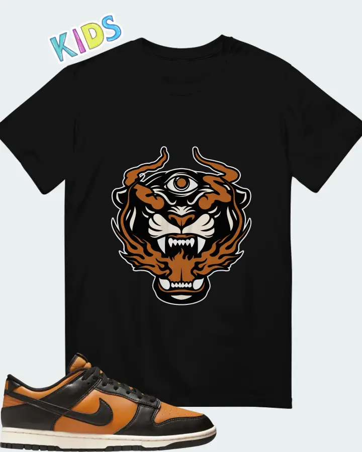 Nike Dunk Low Black Desert Ochre Matching Kid's T-Shirt