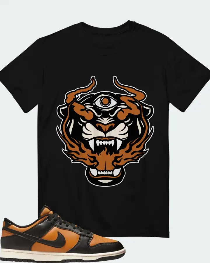 Nike Dunk Low Black Desert Ochre Matching T-Shirt