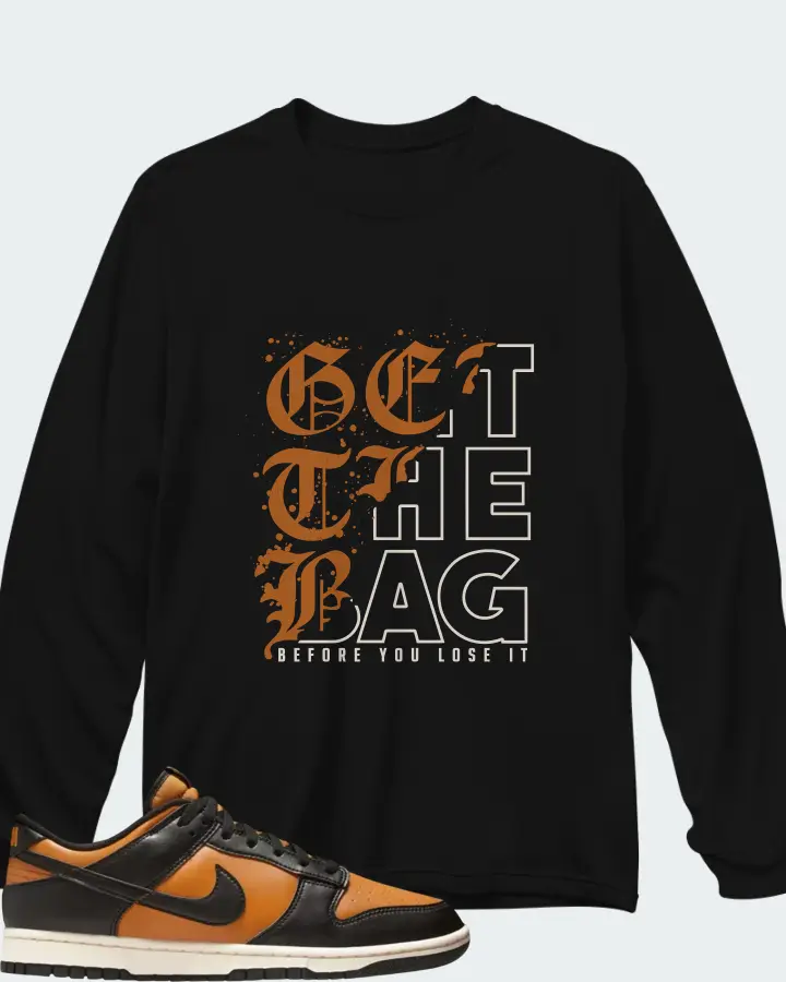 Nike Dunk Low Black Desert Ochre Matching Long Sleeve T-Shirt