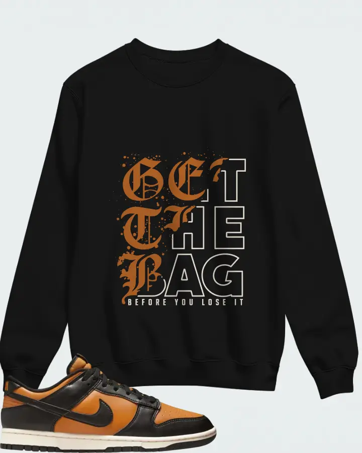 Nike Dunk Low Black Desert Ochre Matching Sweatshirt