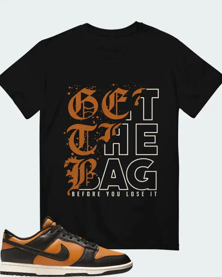 Nike Dunk Low Black Desert Ochre Matching T-Shirt