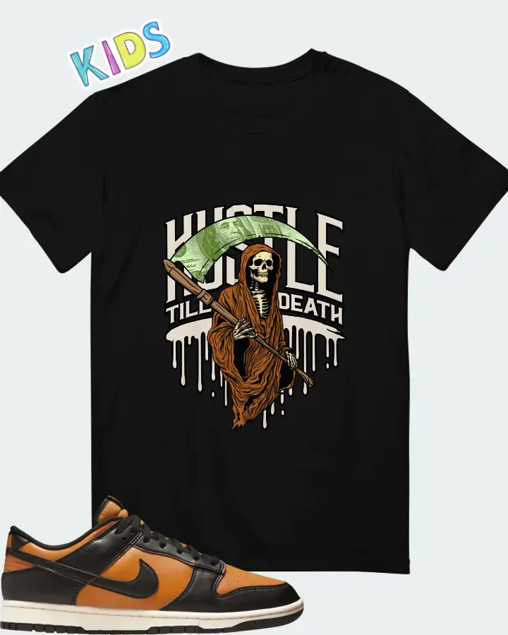 Nike Dunk Low Black Desert Ochre Matching Kid's T-Shirt