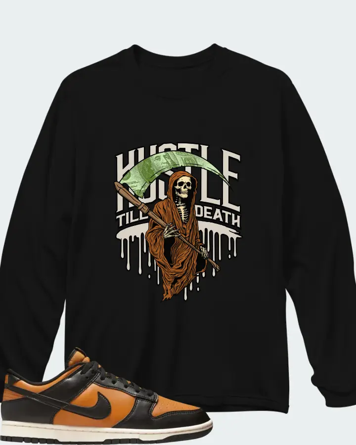 Nike Dunk Low Black Desert Ochre Matching Long Sleeve T-Shirt