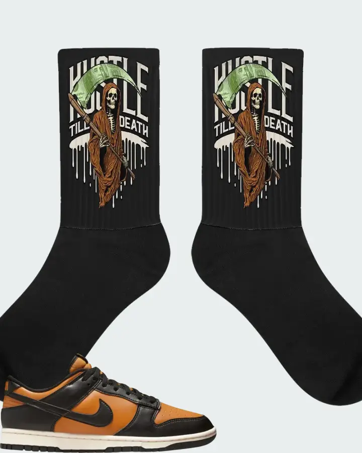 Nike Dunk Low Black Desert Ochre Matching Socks