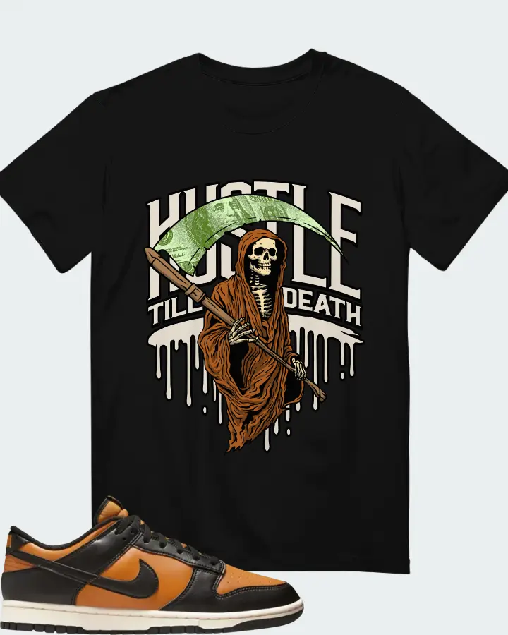 Nike Dunk Low Black Desert Ochre Matching T-Shirt