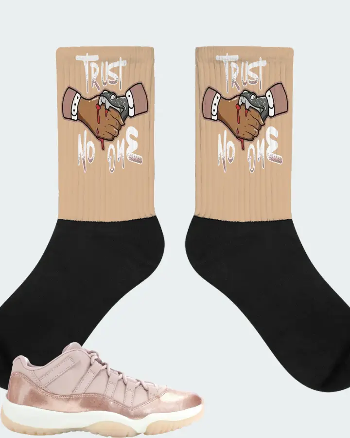 Jordan 11 Retro Low Sneaker Matching Cream Socks - Trust No One