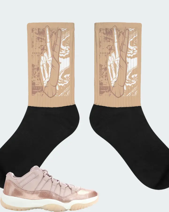 Jordan 11 Retro Low Sneaker Matching Cream Socks - Peace of mind