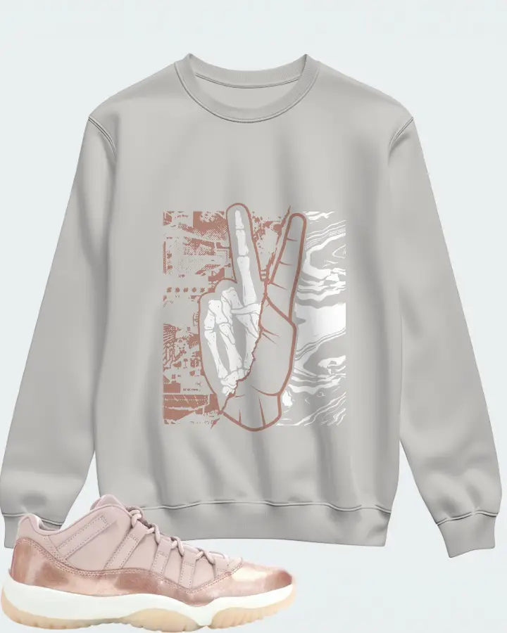 Jordan 11 Retro Low Sneaker Matching Grey Sweatshirt - Peace of mind