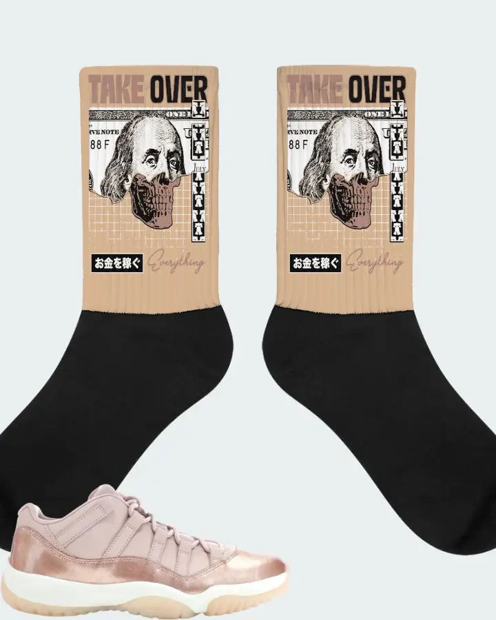Jordan 11 Retro Low Sneaker Matching Cream Socks - Take Over