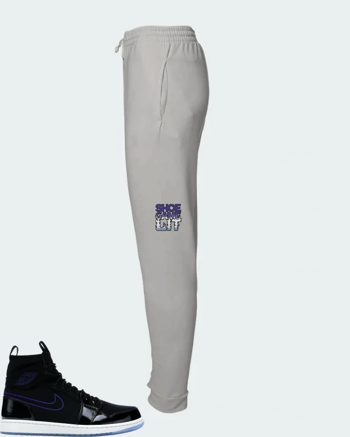 Jordan 1 Retro Sneaker Matching Grey Joggers - Shoe Game Lit Refreshed