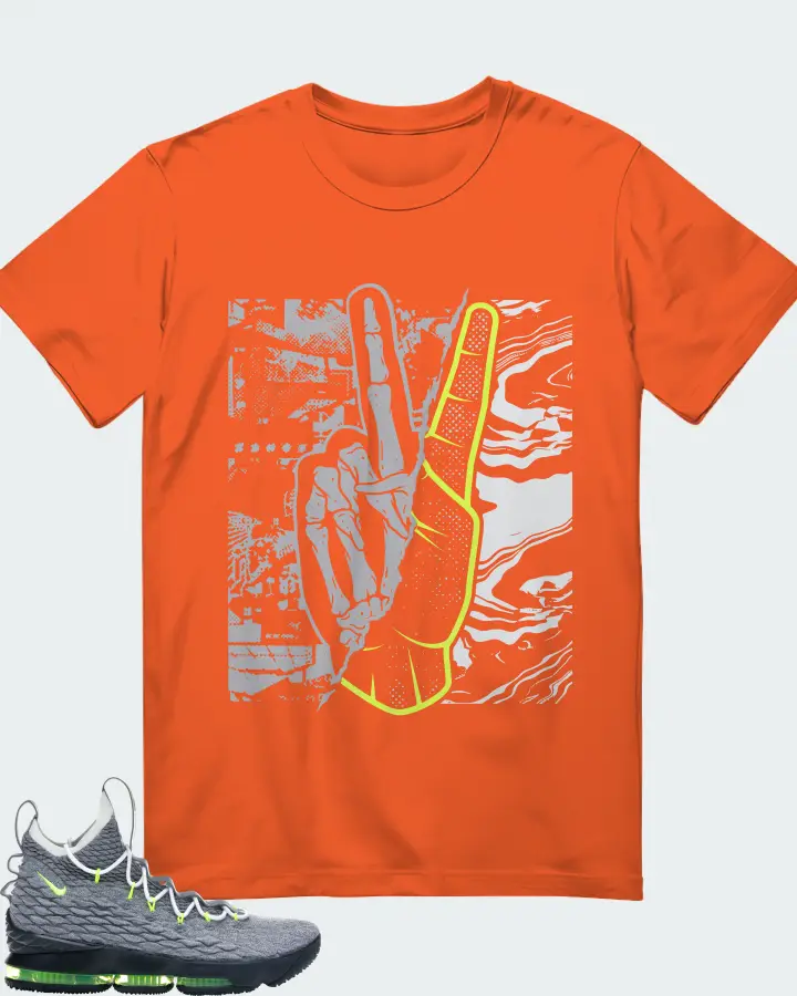Nike LeBron 15 Sneaker Matching Orange T-Shirt - Peace of mind