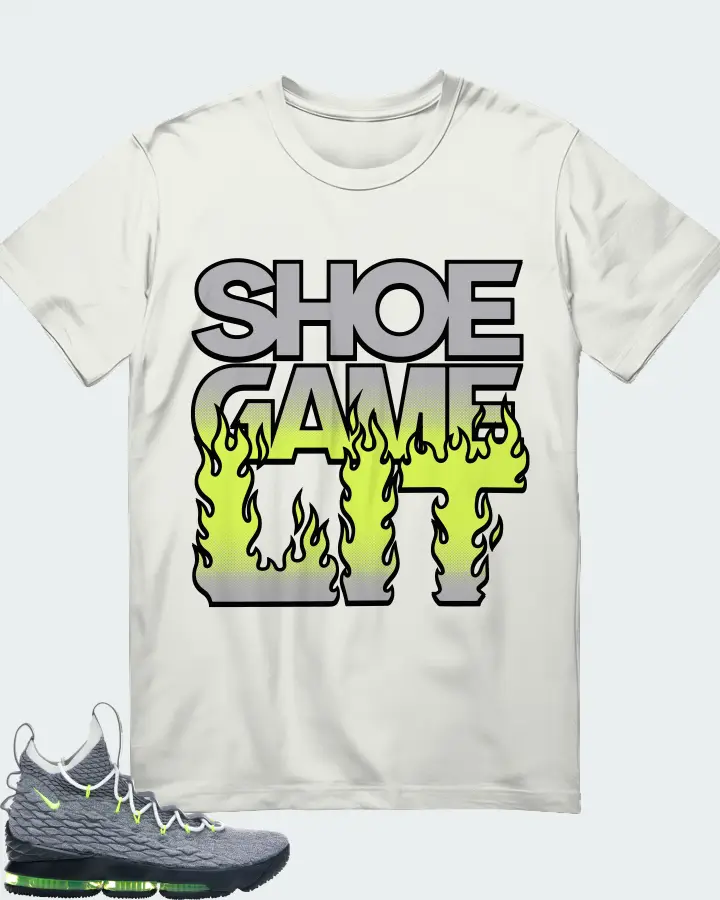 Nike LeBron 15 Sneaker Matching Ash T-Shirt - Shoe Game Lit Refreshed