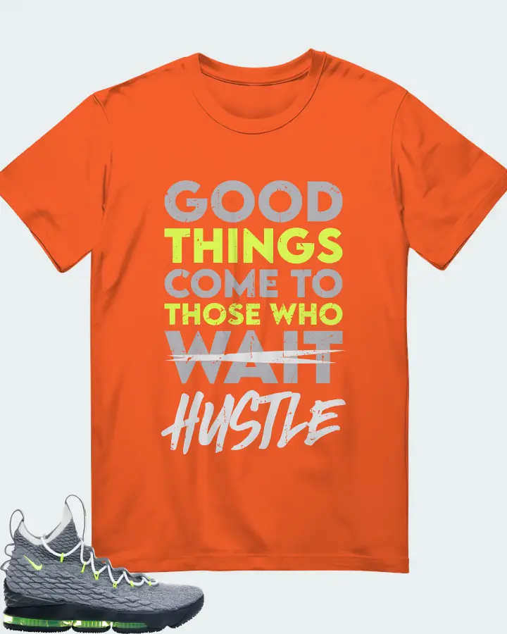 Nike LeBron 15 Sneaker Matching Orange T-Shirt - Good Things Come
