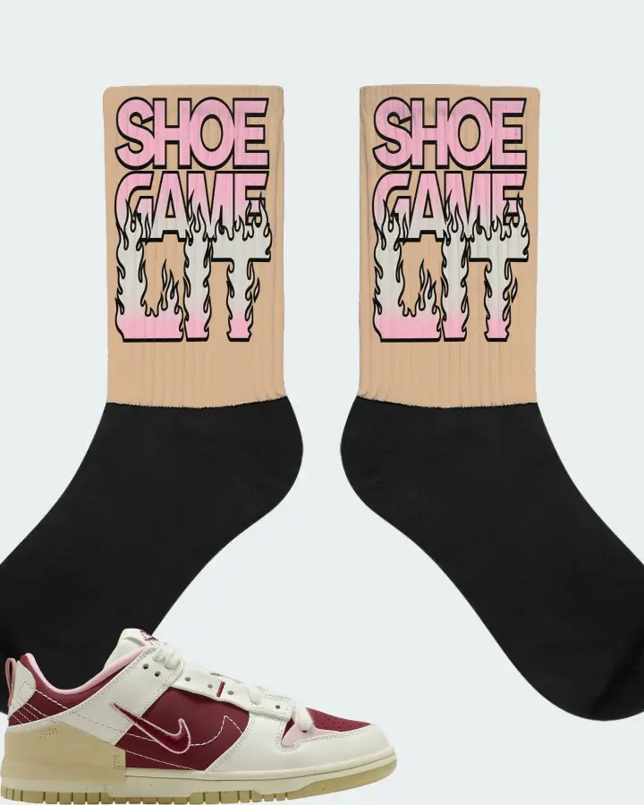 Nike Dunk Low Disrupt 2 Sneaker Matching Cream Socks - Shoe Game Lit Refreshed
