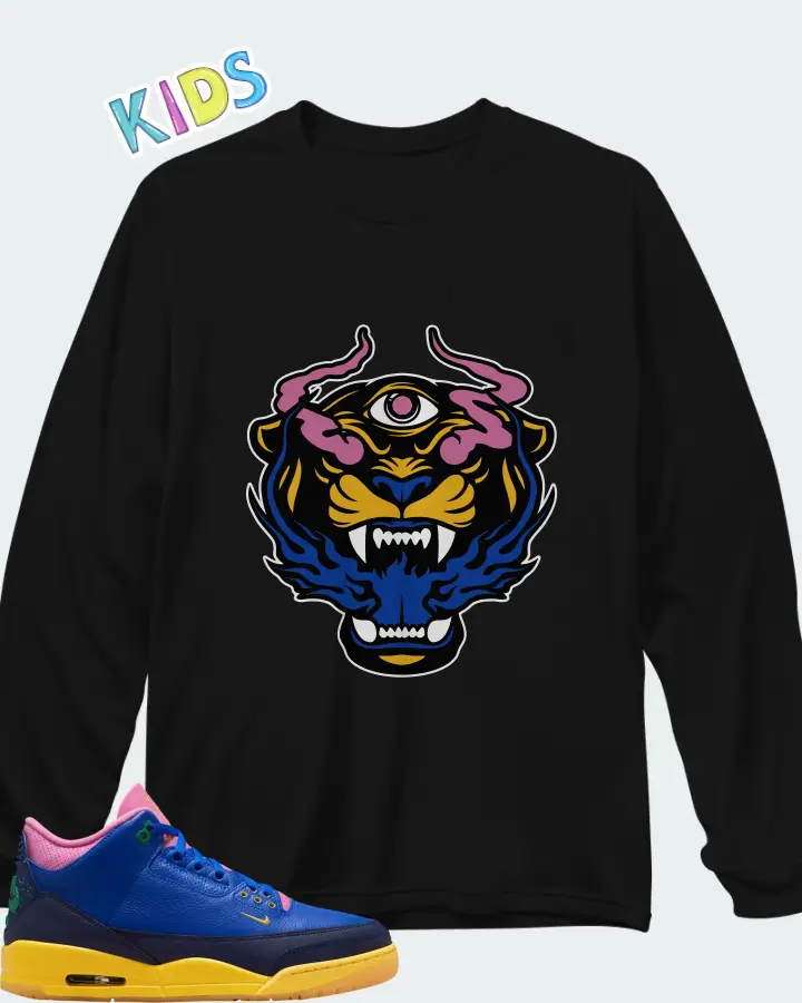 Air Jordan 3 Brazil Matching Kid's Long Sleeve T-Shirt