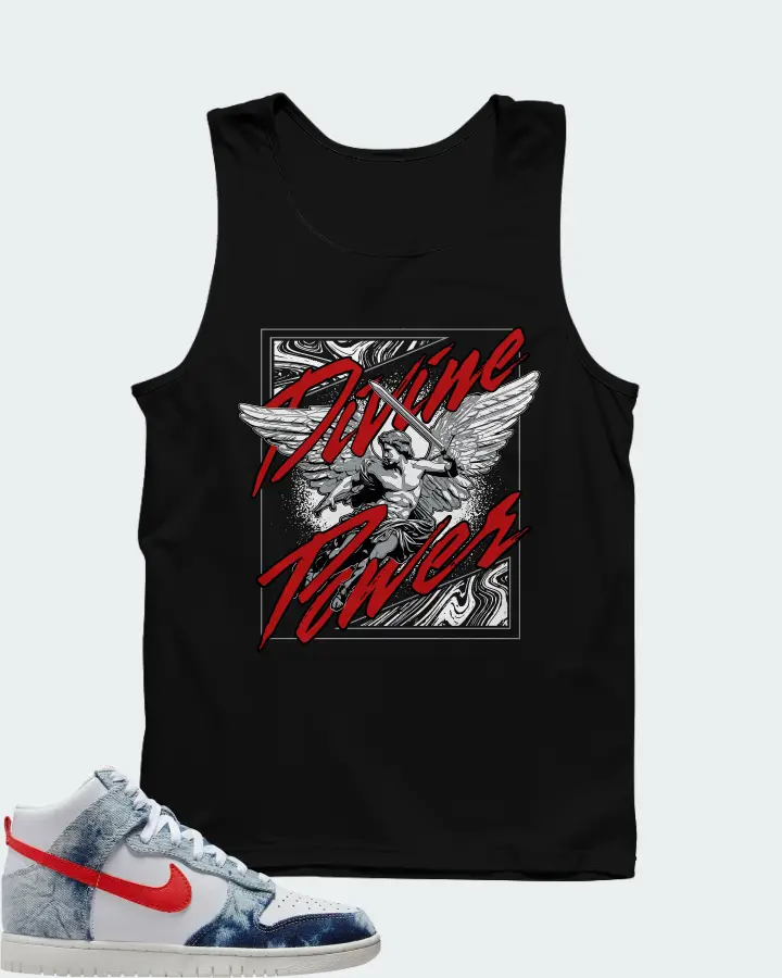 Dunk High Washed Denim Matching Tank Top
