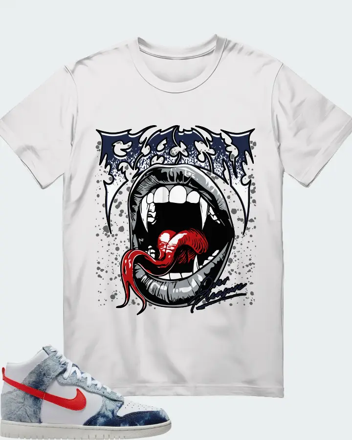 Dunk High Washed Denim Matching T-Shirt