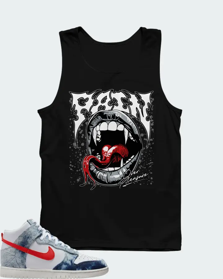 Dunk High Washed Denim Matching Tank Top