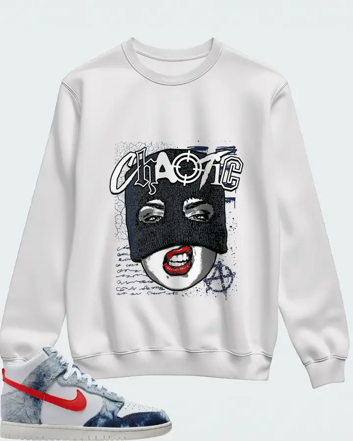 Dunk High Washed Denim Matching Sweatshirt