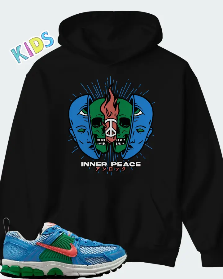 Nike Vomero 5 University Blue Stadium Green Summit White Magic Ember Matching Kid's Hoodie