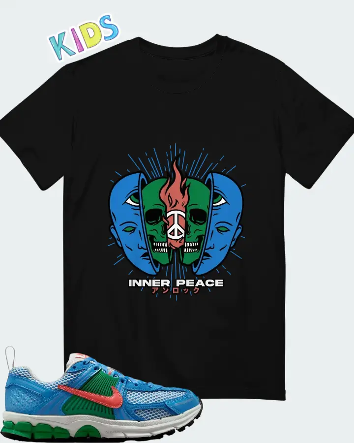 Nike Vomero 5 University Blue Stadium Green Summit White Magic Ember Matching Kid's T-Shirt