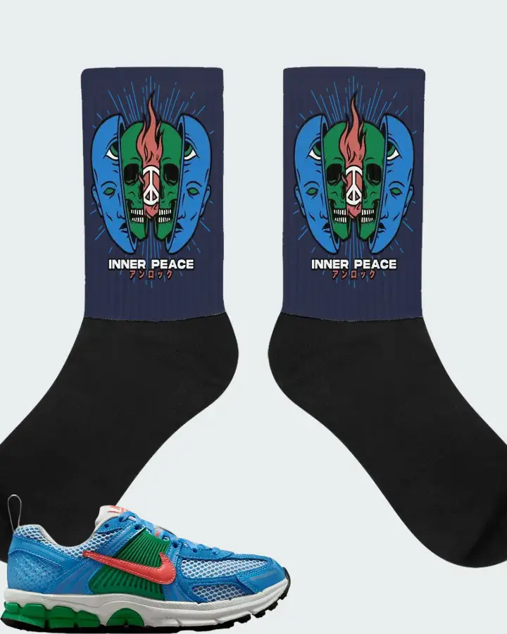 Nike Vomero 5 University Blue Stadium Green Summit White Magic Ember Matching Socks