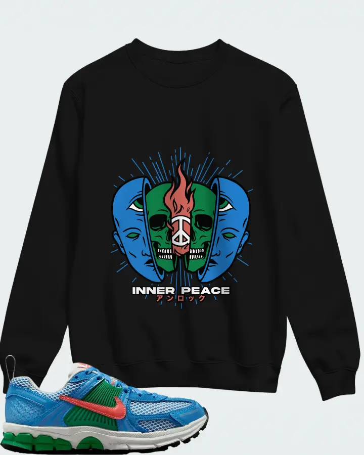 Nike Vomero 5 University Blue Stadium Green Summit White Magic Ember Matching Sweatshirt