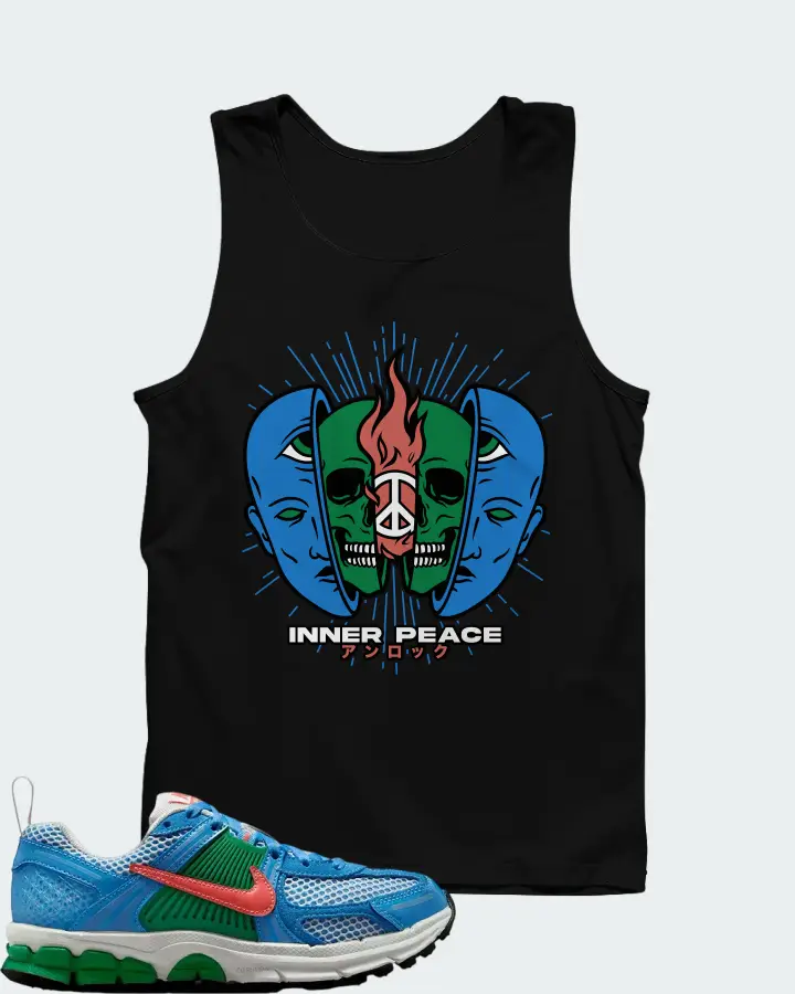 Nike Vomero 5 University Blue Stadium Green Summit White Magic Ember Matching Tank Top