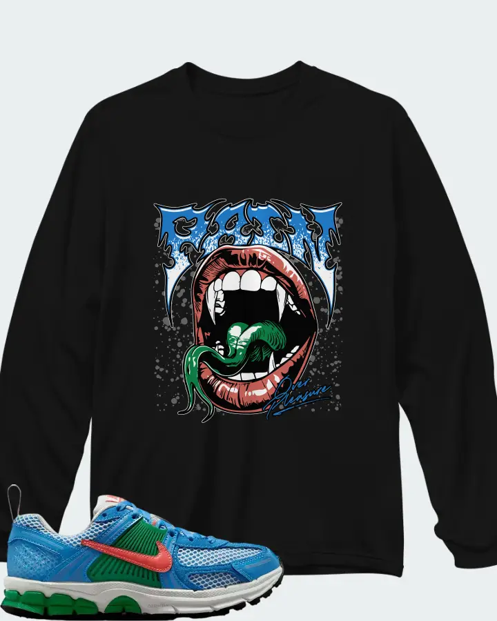 Nike Vomero 5 University Blue Stadium Green Summit White Magic Ember Matching Long Sleeve T-Shirt