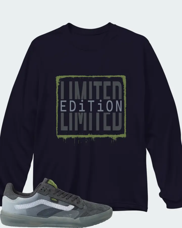 Vans EVDNT UltimateWaffle Sneaker Matching Navy Long Sleeve T-Shirt - LIMITED EDITION