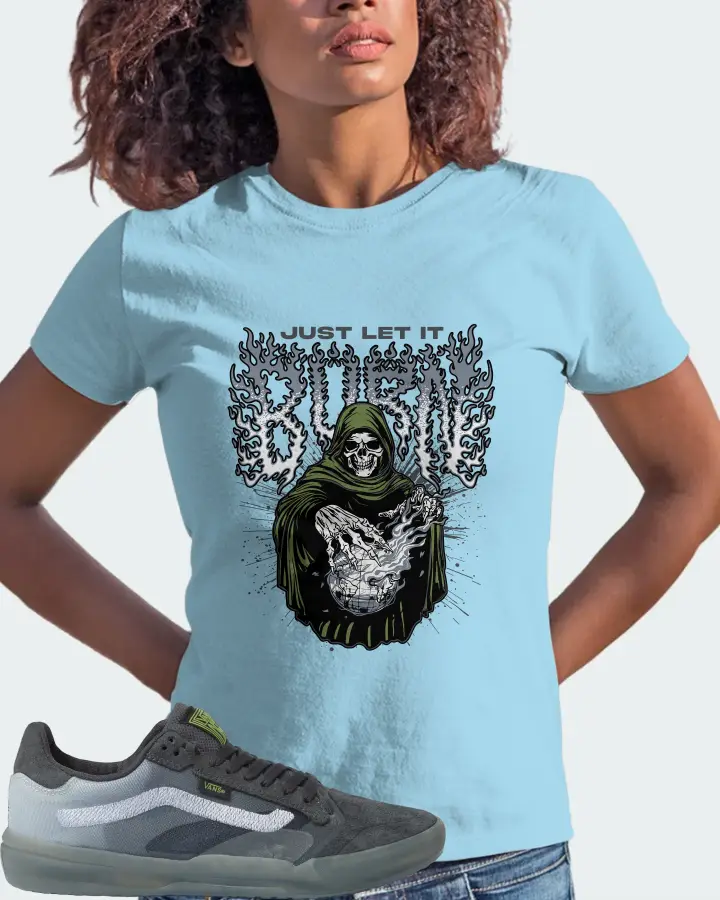 Vans EVDNT UltimateWaffle Sneaker Matching Ocean Blue T-Shirt (Just Let It Burn) - View 3