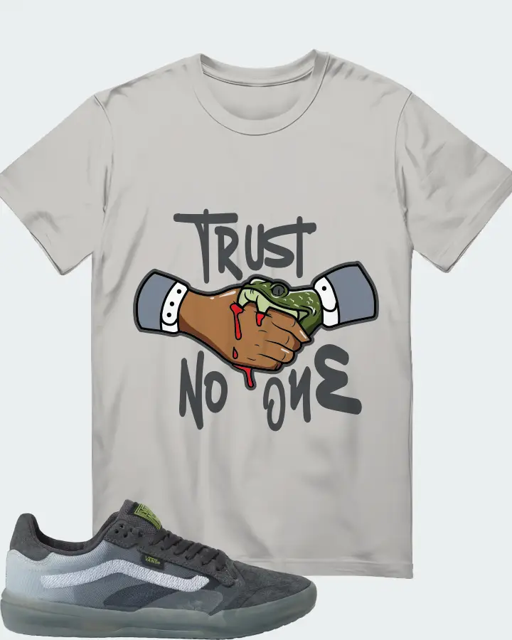 Vans EVDNT UltimateWaffle Sneaker Matching Grey T-Shirt - Trust No One