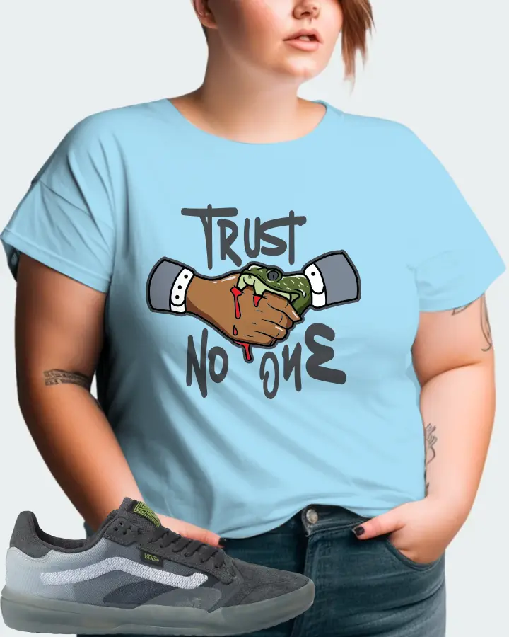 Vans EVDNT UltimateWaffle Sneaker Matching Ocean Blue T-Shirt (Trust No One) - View 11