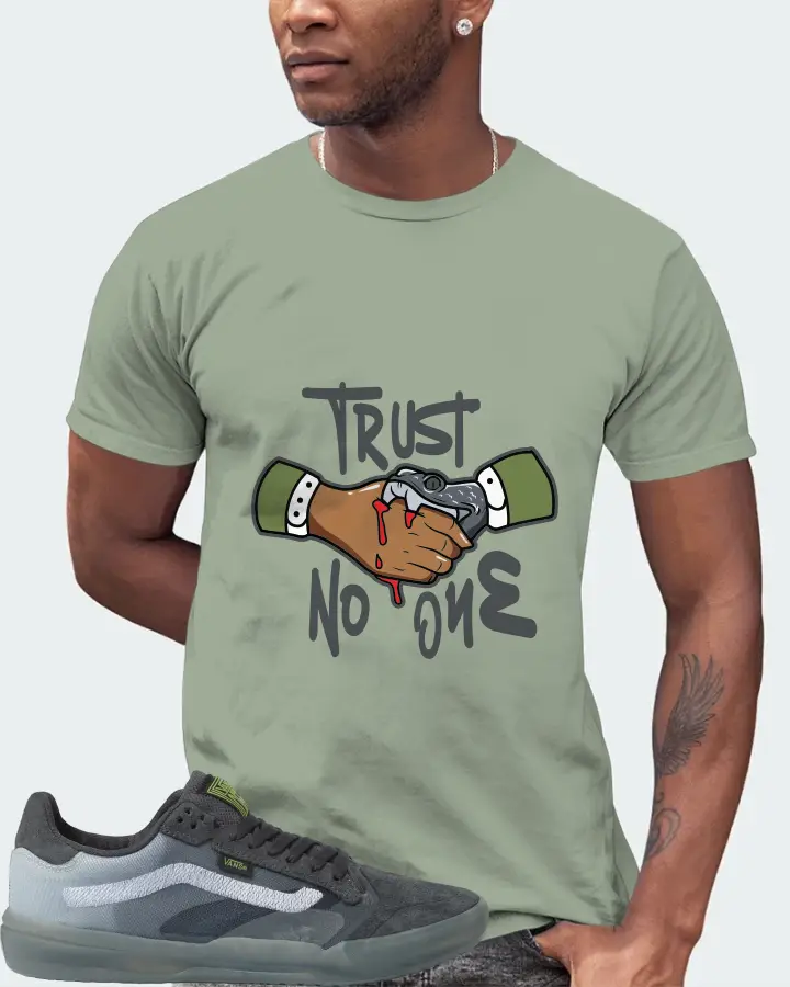 Vans EVDNT UltimateWaffle Sneaker Matching Sage T-Shirt (Trust No One) - View 2