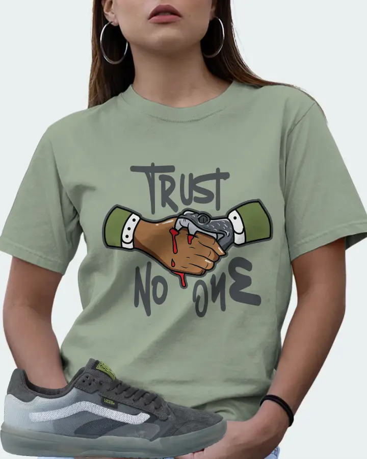 Vans EVDNT UltimateWaffle Sneaker Matching Sage T-Shirt (Trust No One) - View 7