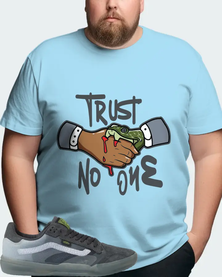 Vans EVDNT UltimateWaffle Sneaker Matching Ocean Blue T-Shirt (Trust No One) - View 8