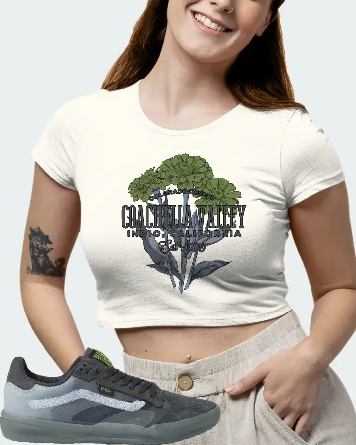 Vans EVDNT UltimateWaffle Sneaker Matching Ecru White Crop Top (Coachella Valley) - View 7