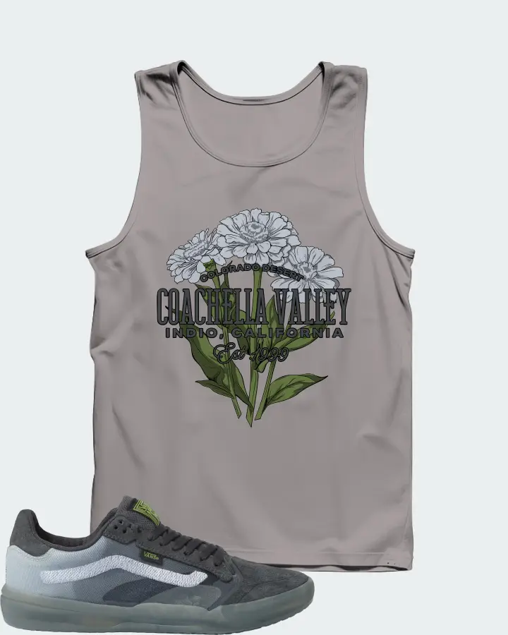 Vans EVDNT UltimateWaffle Sneaker Matching Grey Tank Top (Coachella Valley) - View 1