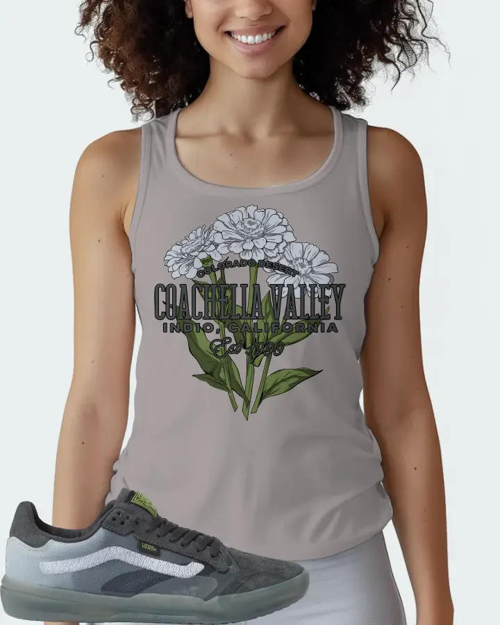 Vans EVDNT UltimateWaffle Sneaker Matching Grey Tank Top (Coachella Valley) - View 3