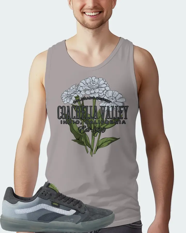 Vans EVDNT UltimateWaffle Sneaker Matching Grey Tank Top (Coachella Valley) - View 4