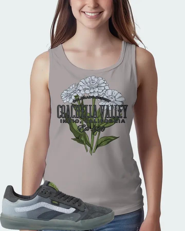 Vans EVDNT UltimateWaffle Sneaker Matching Grey Tank Top (Coachella Valley) - View 5