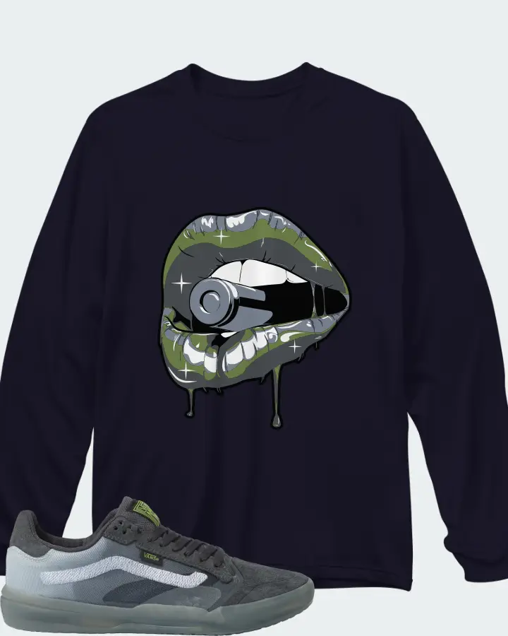 Vans EVDNT UltimateWaffle Sneaker Matching Navy Long Sleeve T-Shirt - Kiss of Death